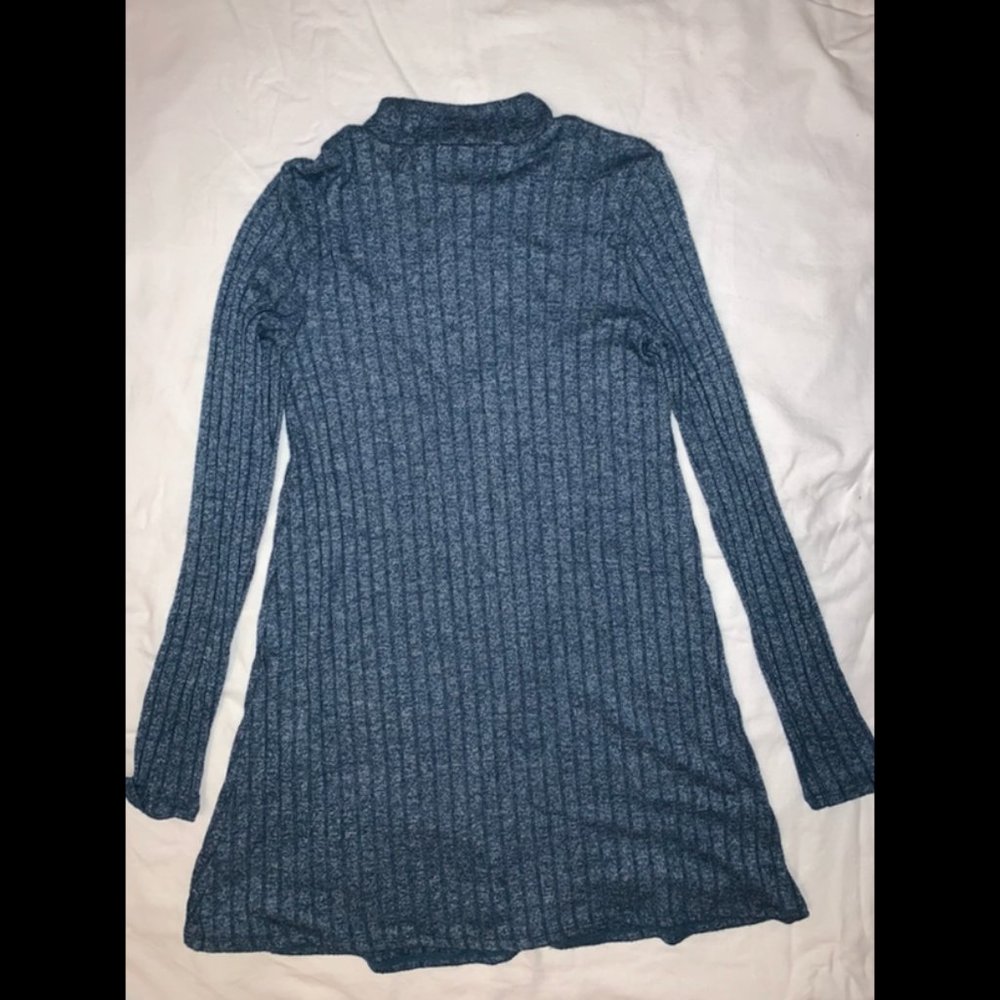 Turtleneck long sleeve mini dress
